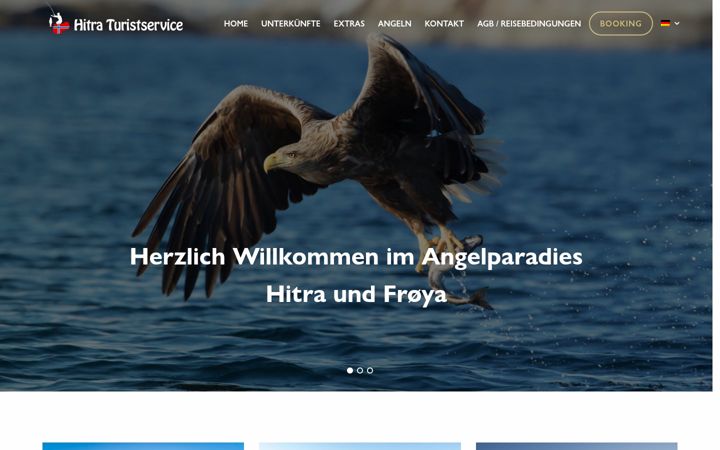 Screenshot of hitraturistservice.no