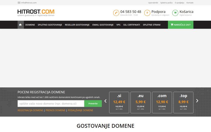 Screenshot of hitrost.net