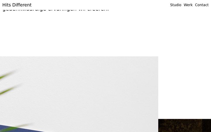 Screenshot of hitsdifferent.nl