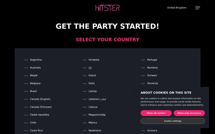 Screenshot of hitstergame.com