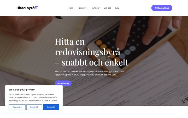 Screenshot of hittabyra.se