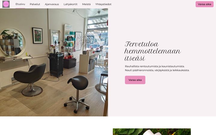Screenshot of hiusstudiosarilla.fi