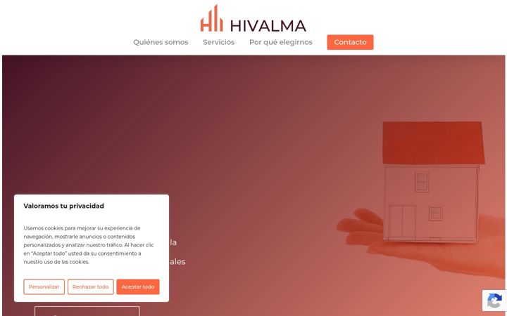 Screenshot of hivalma.com