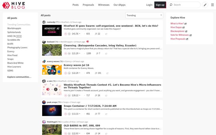 Zrzut ekranu hive.blog