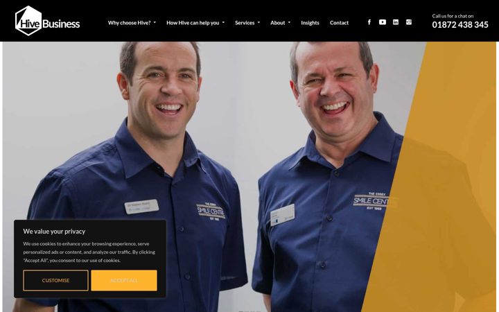 Screenshot of hivebusiness.co.uk