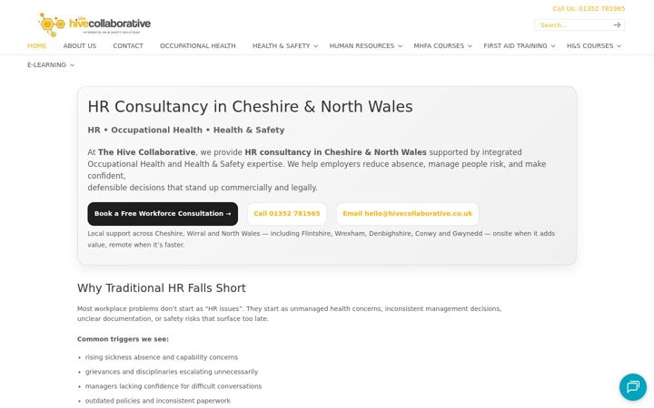 Screenshot of hivecollaborative.co.uk