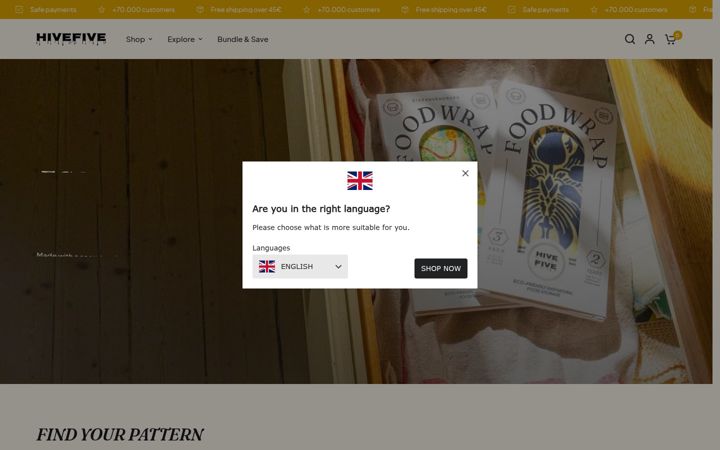 Screenshot of hivefivewraps.com