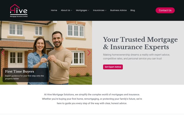 Screenshot of hivemortgages.co.uk