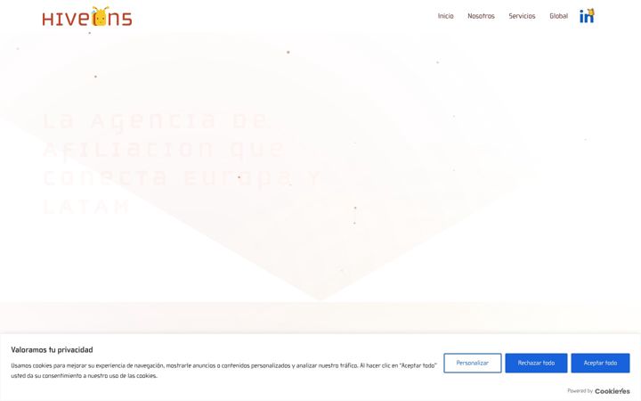 Screenshot of hiveon5.com