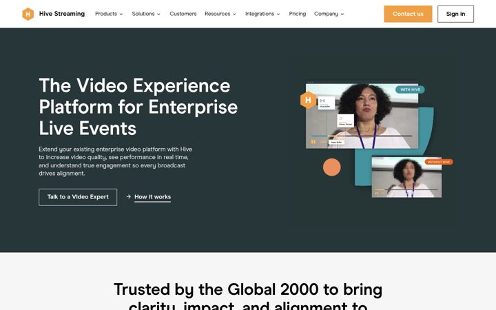 Screenshot of hivestreaming.com