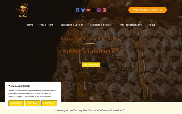 Screenshot of hivetales.net