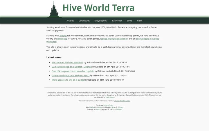 Screenshot of hiveworldterra.co.uk