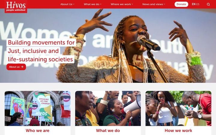 Zrzut ekranu hivos.org