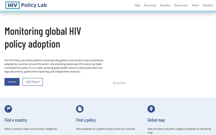 Screenshot of hivpolicylab.org