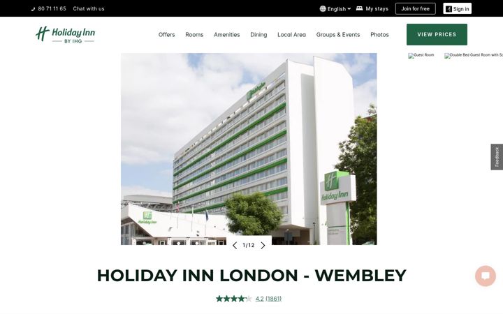 Screenshot of hiwembley.co.uk