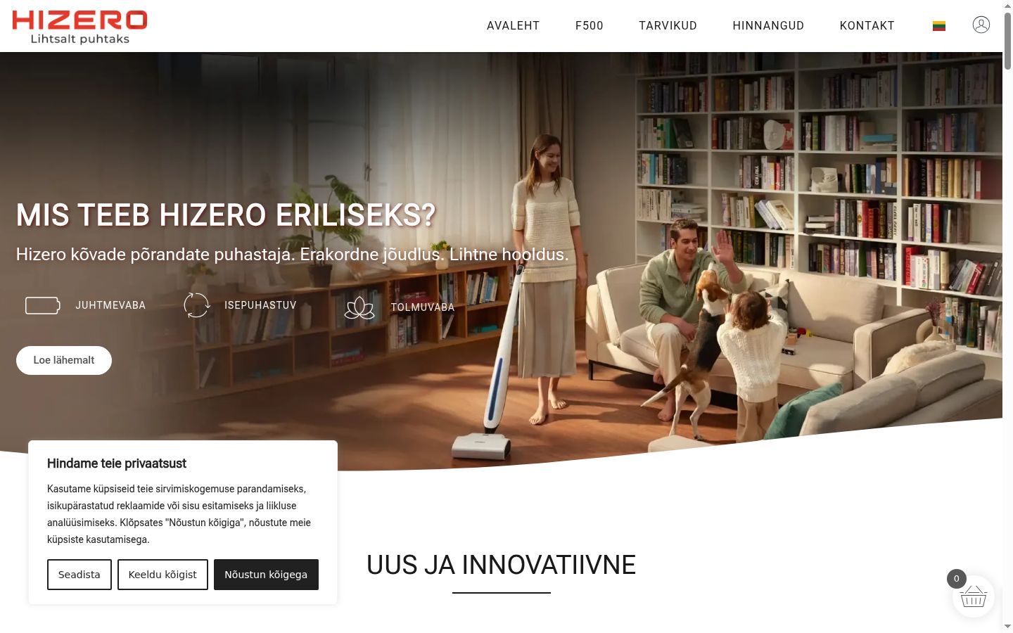 Screenshot tal-banner tal-kunsens muri qabel kwalunkwe interazzjoni