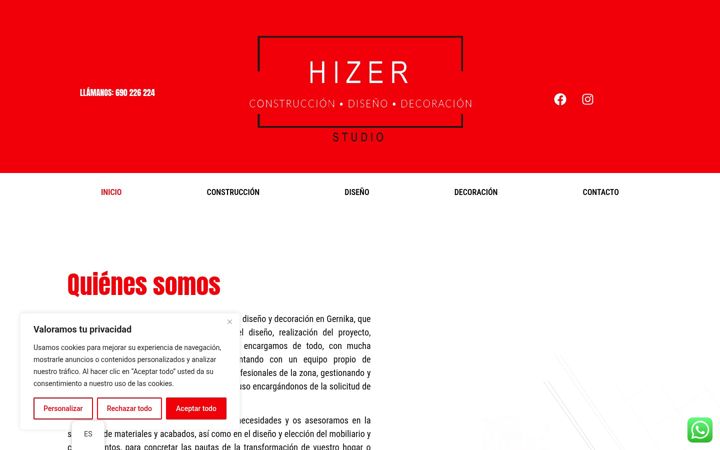 Screenshot of hizerstudio.com
