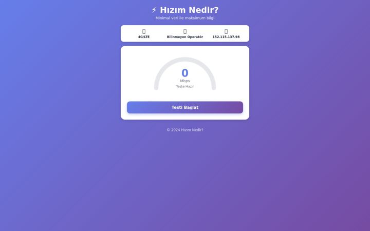 Screenshot of hizimnedir.com