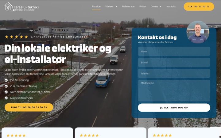 Ekraanipilt saidist hjarsoelteknik.dk