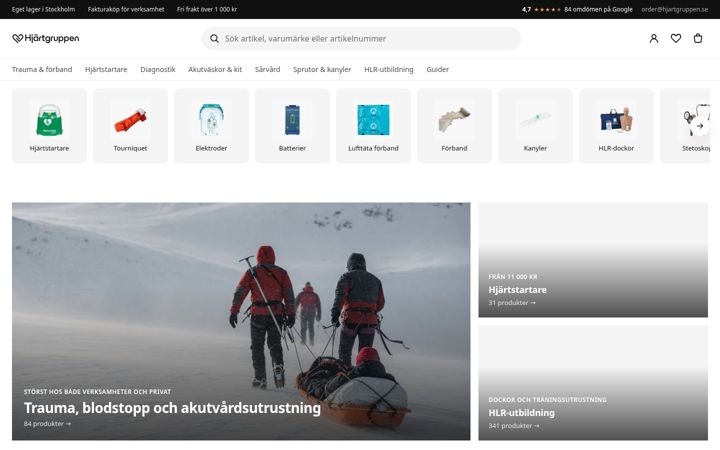 Screenshot of hjartgruppenshop.se
