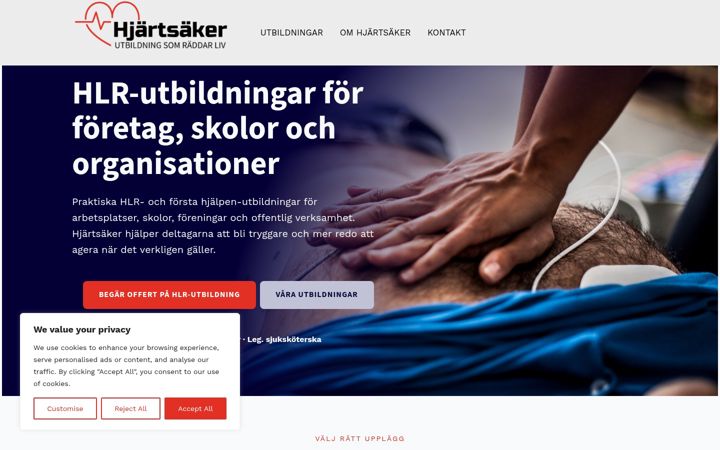 Screenshot of hjartsaker.se