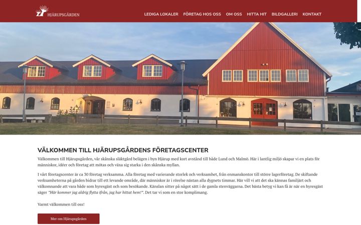 Screenshot of hjarupsgarden.se