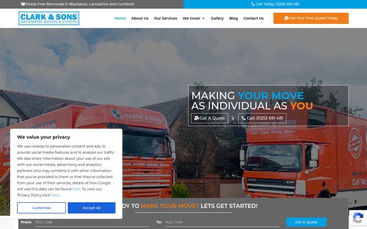 Screenshot of hjclarks.co.uk