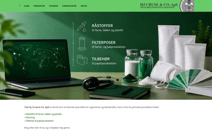 Screenshot of hjcruse.dk