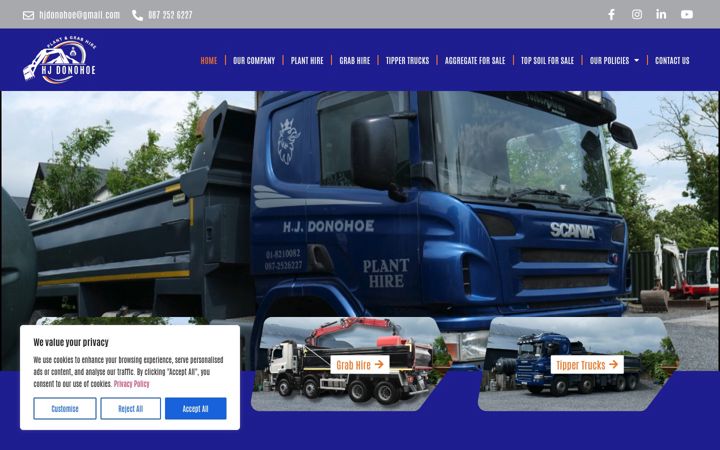Screenshot of hjdonohoe.ie