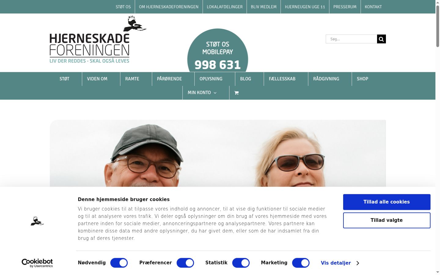 Screenshot van de toestemmingsbanner zoals getoond vóór enige interactie