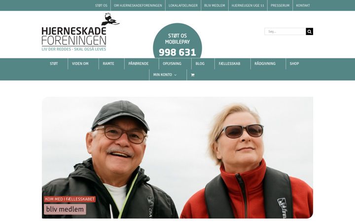 Screenshot van hjerneskadet.dk