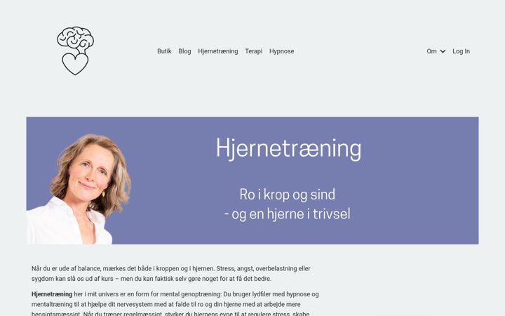 Screenshot of hjernetraening.com