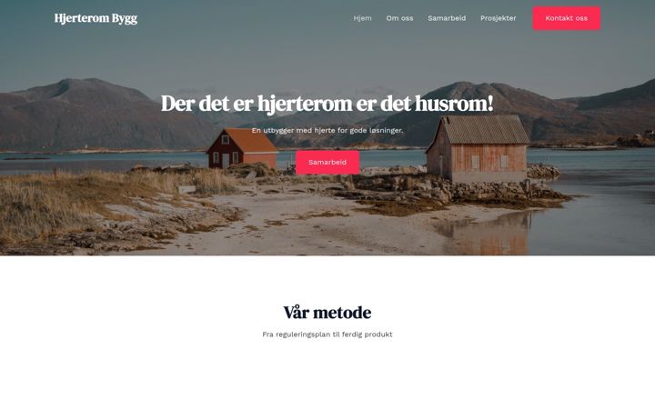 Screenshot of hjerterombygg.no