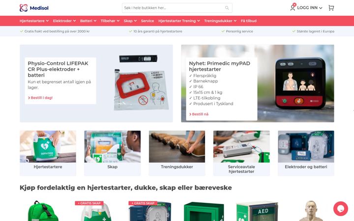 Screenshot of hjertestarter-norske.com