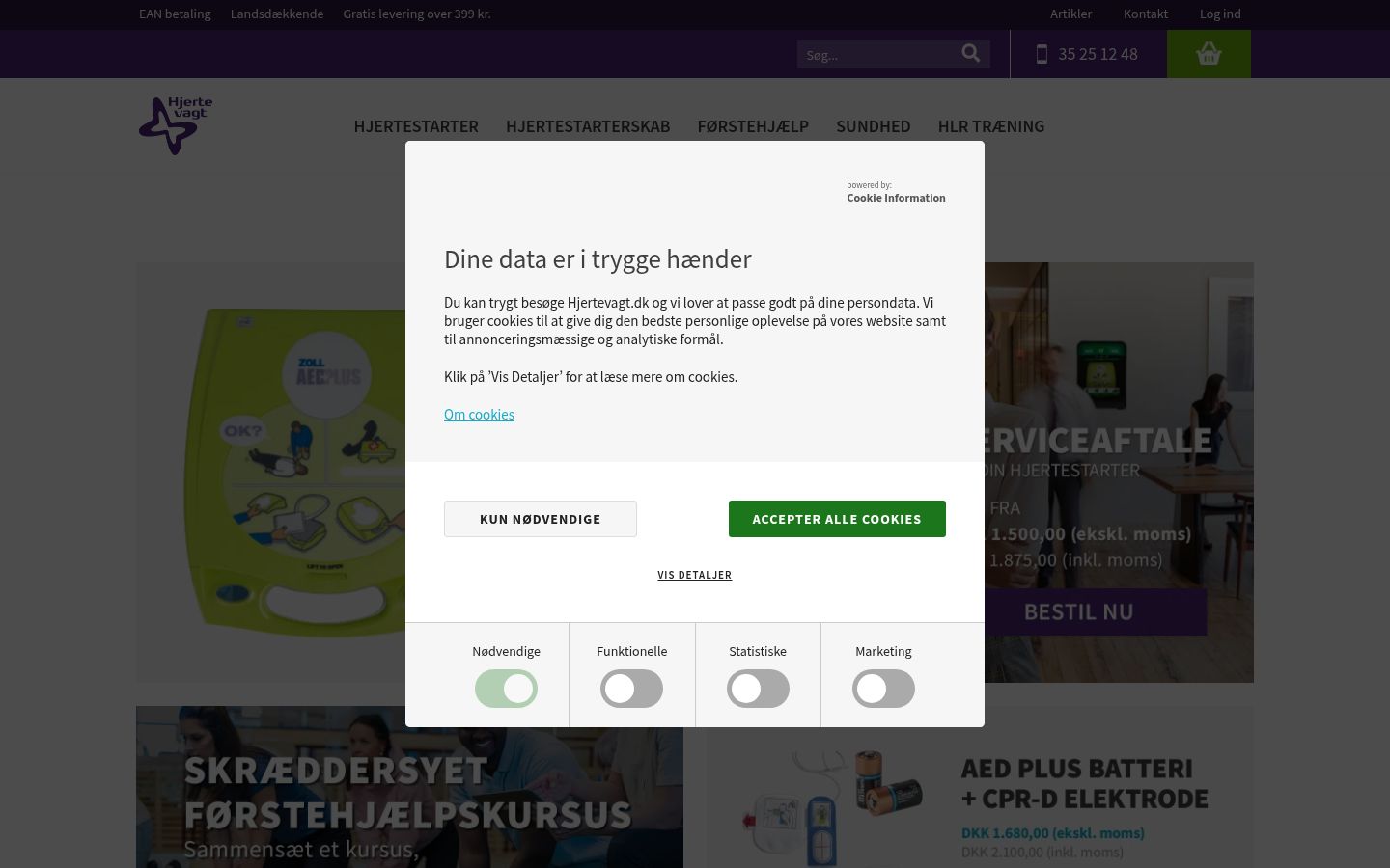 Kuvakaappaus suostumusbannerista, joka näytettiin ennen mitään vuorovaikutusta