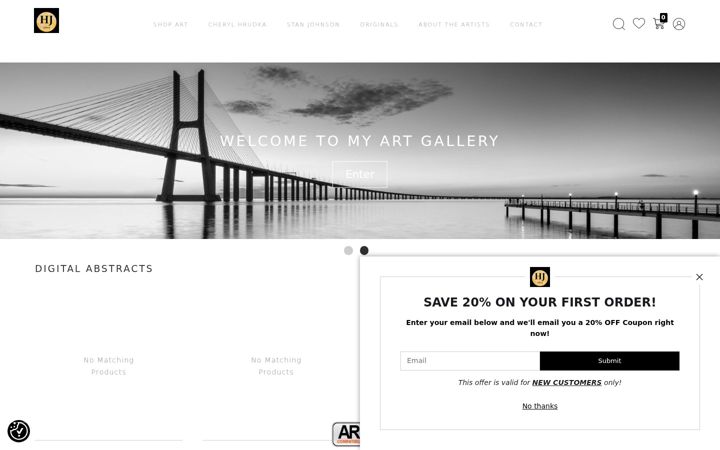 Screenshot of hjgallery.com