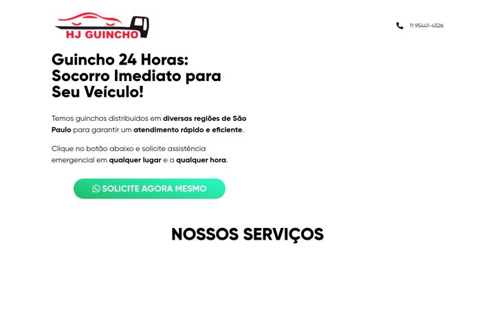 Screenshot of hjguincho.com.br