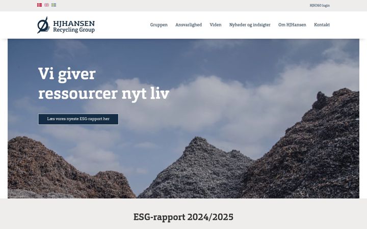 Screenshot of hjhansen.dk