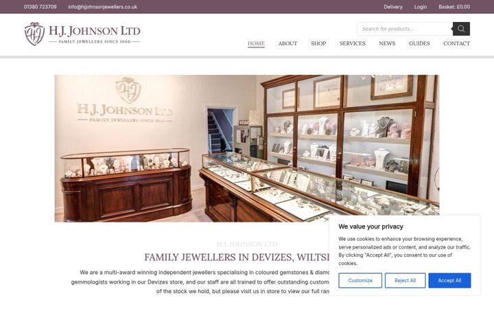 Screenshot of hjjohnsonjewellers.co.uk