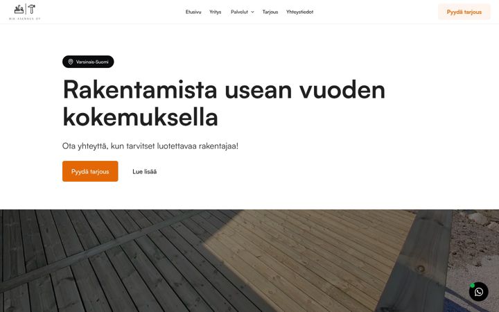 Screenshot of hjk-asennus.fi