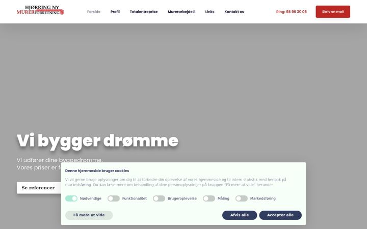 Screenshot of hjmurer.dk