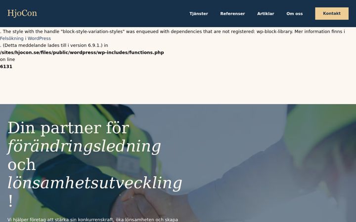 Screenshot of hjocon.se