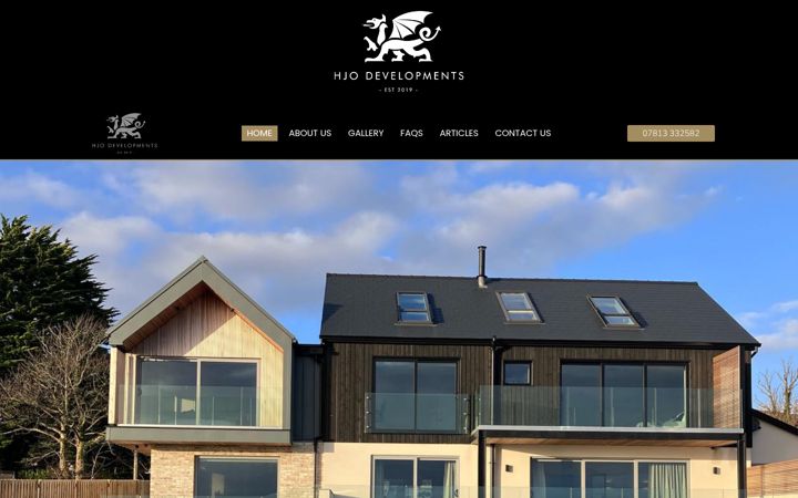 Screenshot of hjodevelopments.co.uk