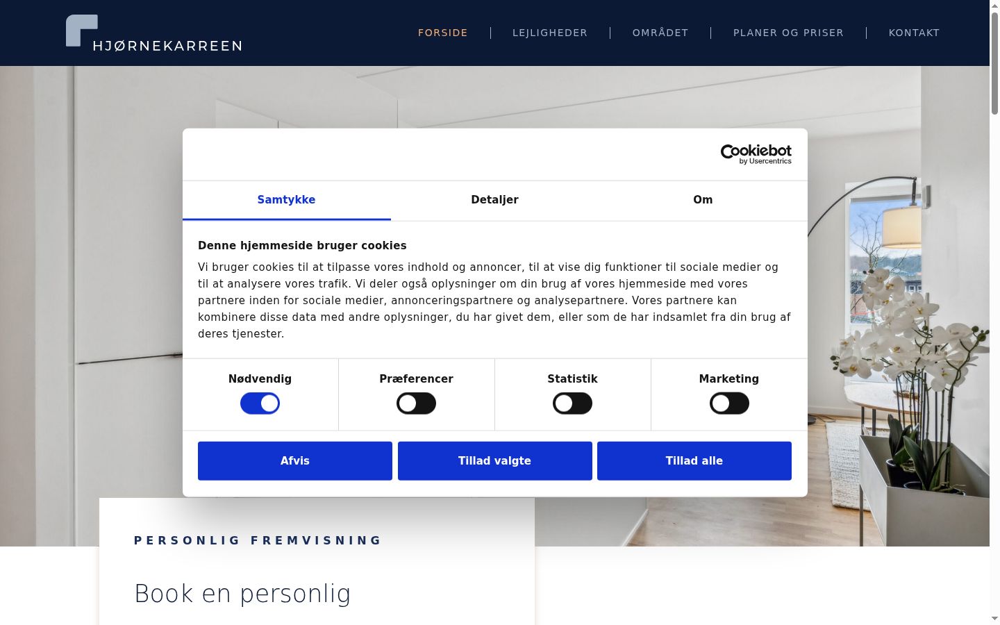 Screenshot tal-banner tal-kunsens muri qabel kwalunkwe interazzjoni