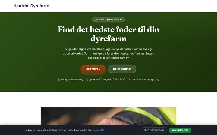 Screenshot of hjortdaldyrefarm.dk