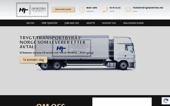 Captura de pantalla de hjorterotransport.no