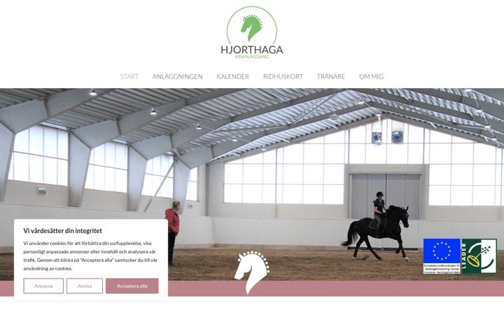 Screenshot of hjorthagaridanlaggning.se