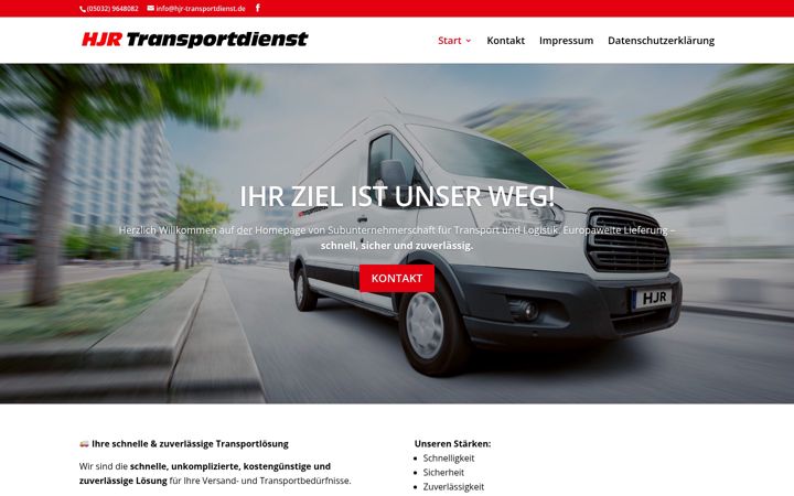 Screenshot of hjr-transportdienst.de