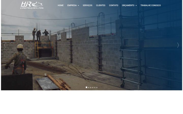 Screenshot of hjrconstrucoesltda.com.br