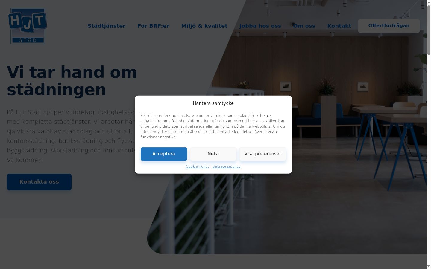 Capture d'écran de la bannière de consentement affichée avant toute interaction